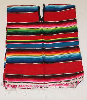 Assorted Colors Mexican Poncho Sarape Adult Costume Mexican Fiesta