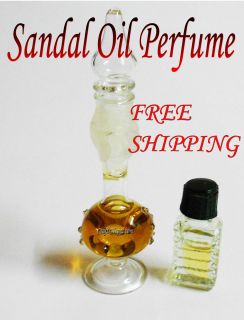 Sandal natural oil perfume in antique glass bottle!! hand made in 