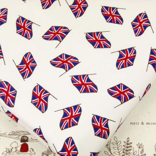 WAVING UNION JACK FLAG 100% COTTON FABRIC OLYMPICS JUBILEE BUNTING 