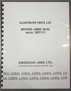 1979 Jawa 50DL Moped Parts Book Model 207/111