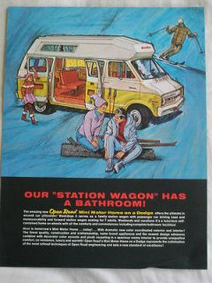 Open Road Dodge Mini Motorhome brochure c1975