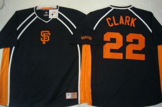   MAJESTIC San Francisco Giants WILL CLARK Sewn Pullover Baseball Jersey