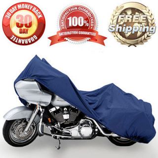 NEW CRUISER TRAVEL COVER MOTORCYCLE / BLUE TOURING BIKE INDOOR STORAGE 