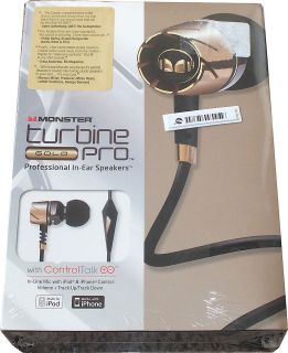 Monster Turbine Pro Headphones with ControlTalk Gold MH TRB P IE GLD 
