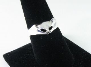 925 sterling silver cat face ring more options ring size