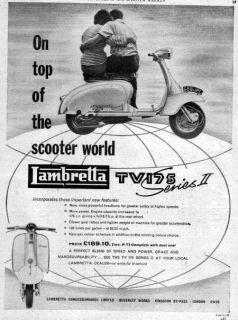 1959 Lambretta TV 175 Series II Motor Scooter Original Ad