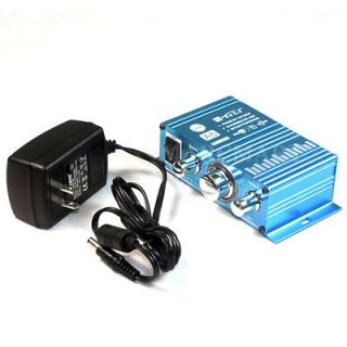   2CH 12V Small Stereo High Power Amplifier + PSU F  Car Home Audio