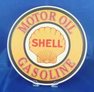 SHELL MOTOR OIL GASOLINE GAS LOGO Vintage Style Metal Tin Sign Garage 