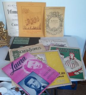   vintage 1895 to 1950s random song books sheet music for altered art