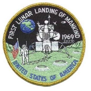   Apollo 11 First Lunar Landing Mankind Patch Official NASA 1969