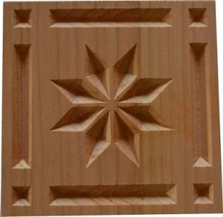 Solid Cherry Wood Rosette Corner Blocks Great for RVs and Home Trim 