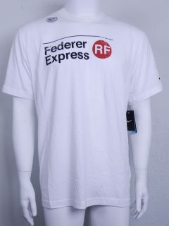   EXPRESS NEW Mens Dri Fit White Roger Tennis Shirt XL 488316 100