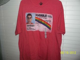 Mens T Shirt   Red w/ Superbad McLovin License  XL   NWT