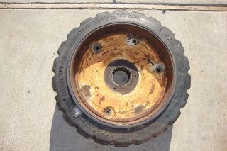   Chalmers Forklift Front Wheel and Tire 1960s Mono Cushion 18x7x12 1/8