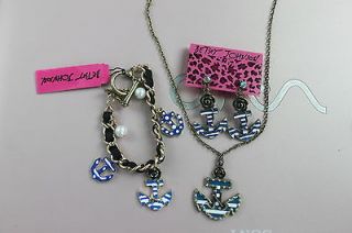   Johnson sailor anchor necklace earrings and bracelet , #N022 B019 E055