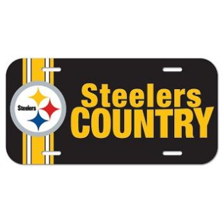 lot of 2 STEELERS COUNTRY License Plate and Bumper Sticker   NFL
