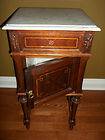 Vintage Antique Marble Top Night Stand / Occasional Table / EUC