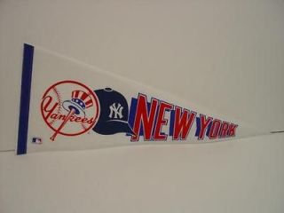 Vintage New York Yankees Logo & Hat Pennant (sku 21676) dp