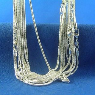 Wholesale 10pcs Sterling Silver Snake Chain Necklaces 24 AX13