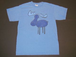   Blue MOOSE T Shirt Girl Scout Cookie Candy Sale Gildan Medium Prize