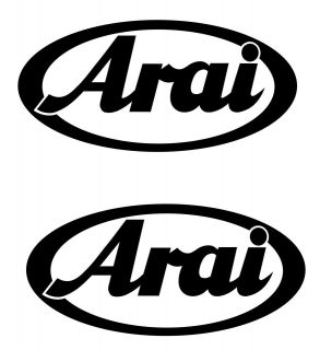 x2 Arai stickers   motorbike visor helmet fairing sponsor decal 