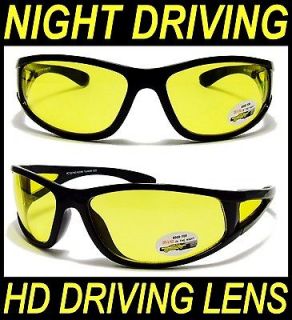   WRAP HD NIGHT DRIVING VISION SUN GLASSES YELLOW HIGH DEFINITION LENS