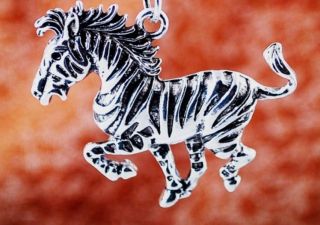  Antique Silver Style Zebra Pendant Charms Finding Craft 