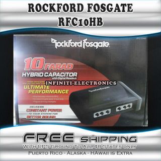 ROCKFORD FOSGATE RFC10HB CAP 10 FARAD DIGITAL CAPACITOR RFC 10HB AMP 