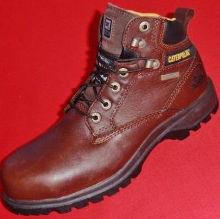 NEW Womens CAT CATERPILLAR STEEL TOE Brown Work Boots/Shoes US 9.5 