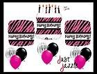 ZEBRA Happy Birthday Party Print Black White Pink Polka Dots 18 Mylar 