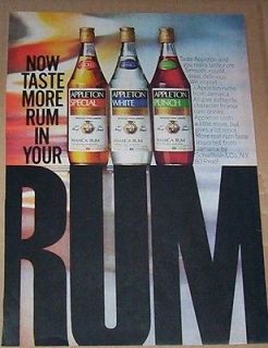 1976 advertising   Appleton Jamaica RUM rums Schieffelin VINTAGE 1 