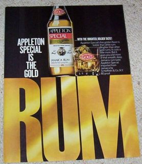 1978 ad page   Appleton Gold Jamaica RUM   Vintage 1 page PRINT 
