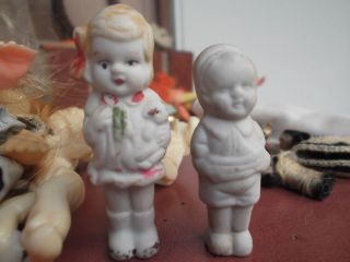 Antique Bisque Girl Figure Doll Boy Dutch Vintage RARE