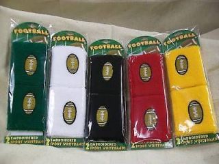 One Pair of Football Themed Sports Wristband No Sweat Band Practice 