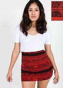 American apparel aztec afrika red mini skirt highwaisted navajo 