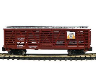 SCALE MODEL RAILROAD TRAINS LAYOUT NORTHERN PACIFIC LIVESTOCK CAR 