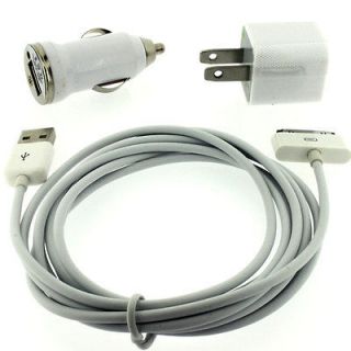 USB AC Home Wall +Car Charger +6 ft Data Cable for iPod Touch iPhone 