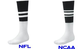 New 2 PAIR NFL or NCAA Football Officials Socks You Choose Size Umpire 