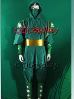 Japanese Ninja Green Ninja Ranger Cosplay Costume