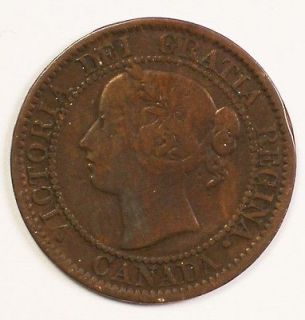 1859 Canada Large Cent Coin One Penny Wide 9 Variety