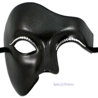 Phantom of the Opera VENETIAN Masquerade Mask BLACK SWAROVSKI * Made 