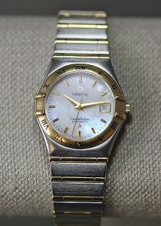 OMEGA AUTOMATIC CONSTELLATION 18K YELLOW GOLD SS TWO TONE MOTHER OF 