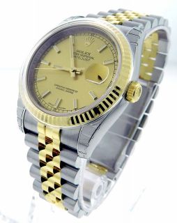 New Mens Rolex Oyster Perpetual Datejust 116233 Gold & Steel 36mm 