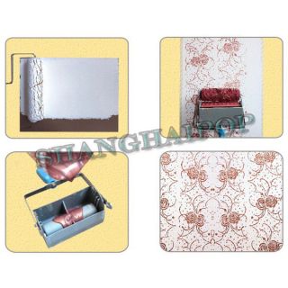 Wall Paint Rollers Sleeve Art Floral Pattern Brush Runner Pole 