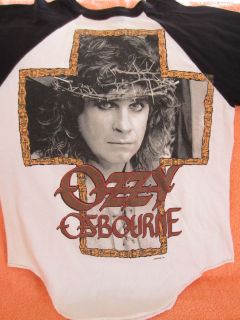 Vintage OZZY OSBOURNE Concert Jersey T Shirt 1988 Md Tour Shirt Metal 