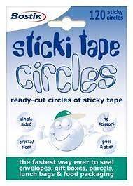 Packs of Bostik Blu Tack Sticki Tape Circles Discs 120 per pack New
