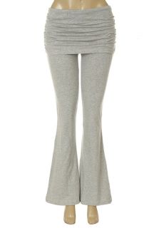   Gray Skirted Yoga Fitness Gym Long Stretch Athletic Pants S,M,L