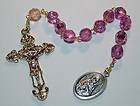   Single Decade Rosary Chaplet Patron of Paralyzed People & Blind People