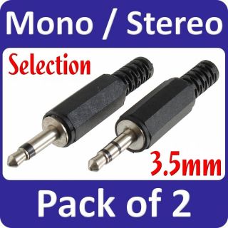  Jack Plug Replacement Mono / Stereo Audio Headphone Connector 3.5mm