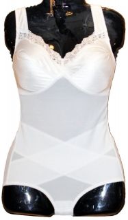 White Body Briefer Easy on Body Suit Light Shaper Size 34B 44DD 